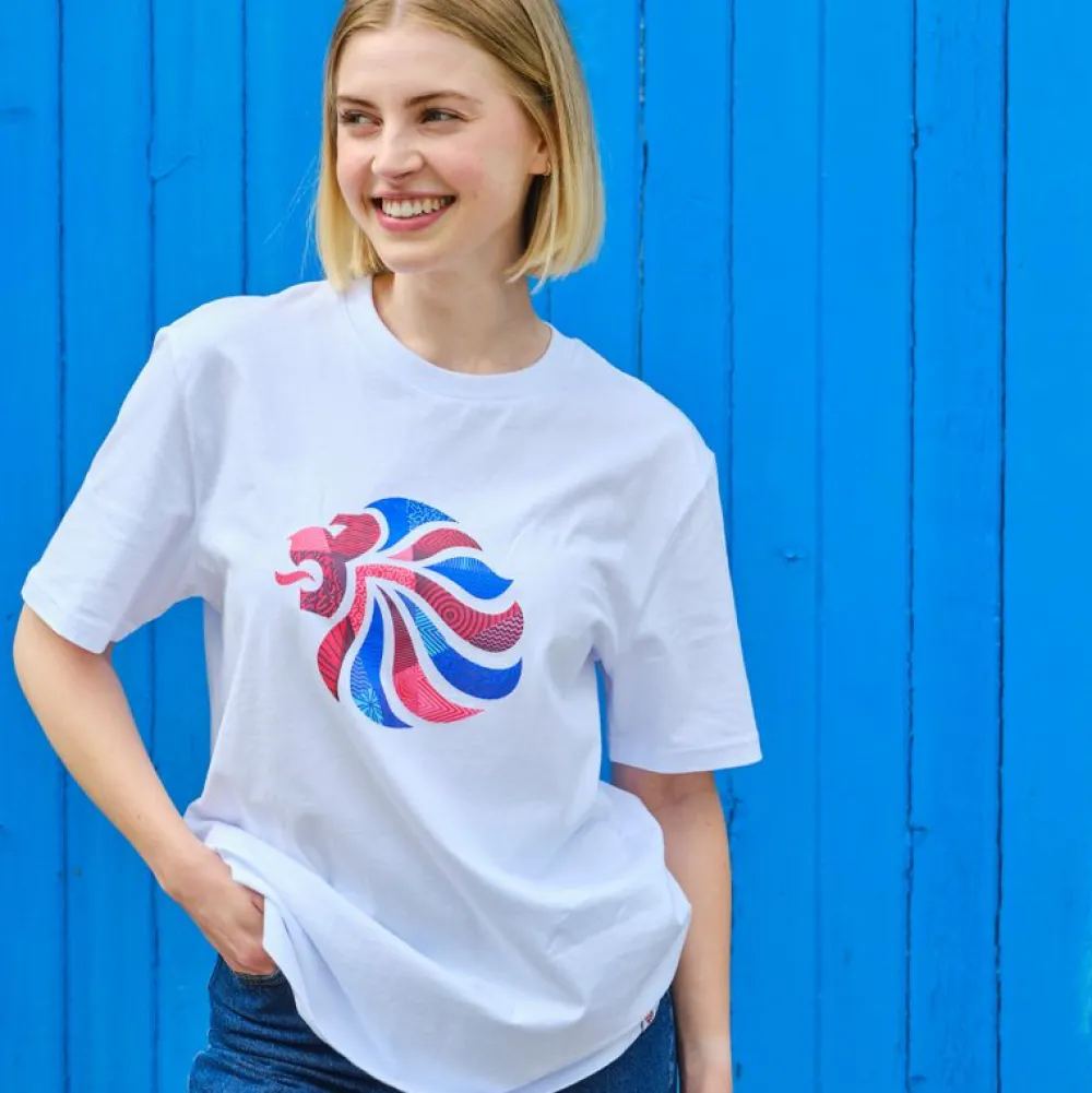 team_gb_abstract_lion_tshirt_white_2.webp Team GB Abstract Lion T-shirt White